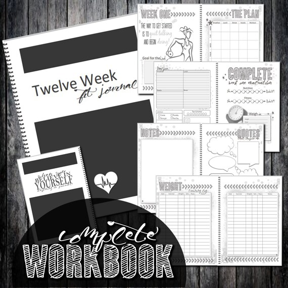 12 Week Fit Journal Weight Loss Workbook PDF By ToInsanityAndBack