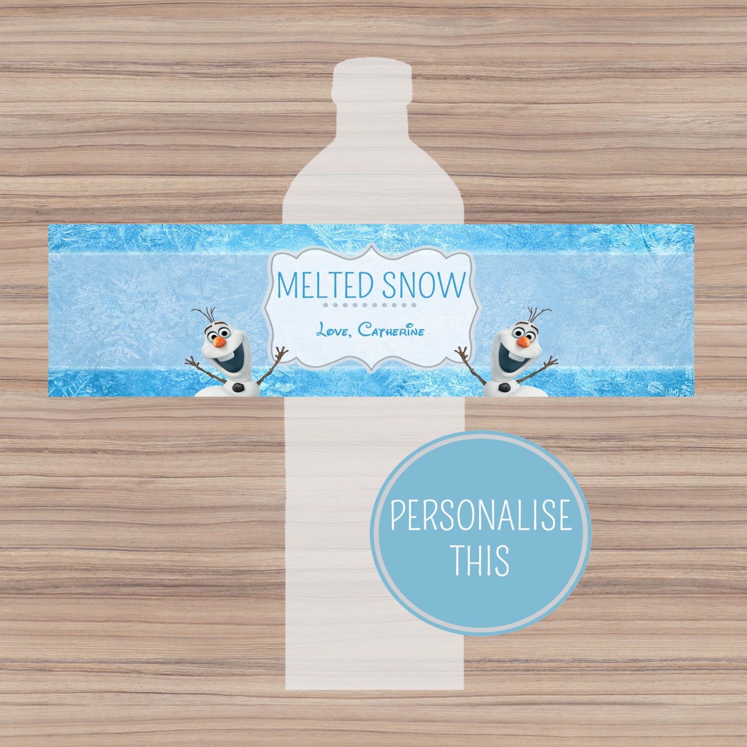 Disney Frozen Bottle Labels Personalized by CeMariePrints