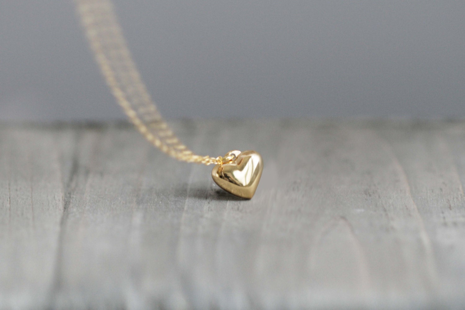 14k Gold Filled Heart Necklace with14k Gold Filled Chain