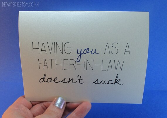 Father in Law Card Father's Day Card Dad Birthday Card