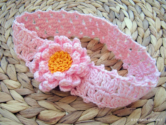 pink baby headband beautiful flower headband delicate baby headband crochet baby headband pink flower pink baby headband beautiful flower headband delicate baby headband crochet baby headband pink flower