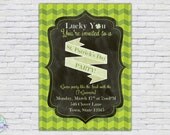 St. Patrick's Day Modern Chalkboard Invitation Il_170x135