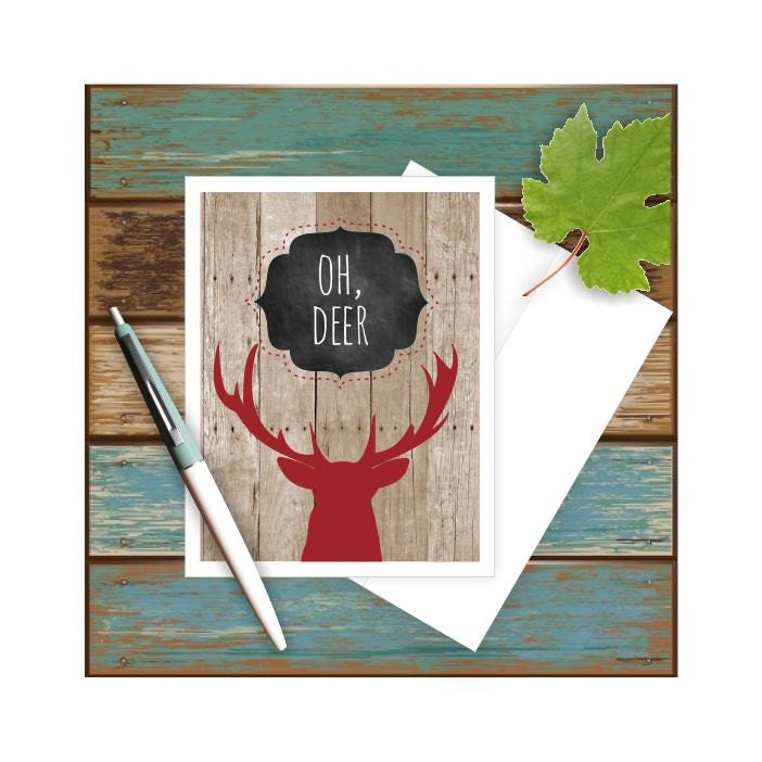 Oh Deer Get Well Card Thinking of You Encouragement Card
