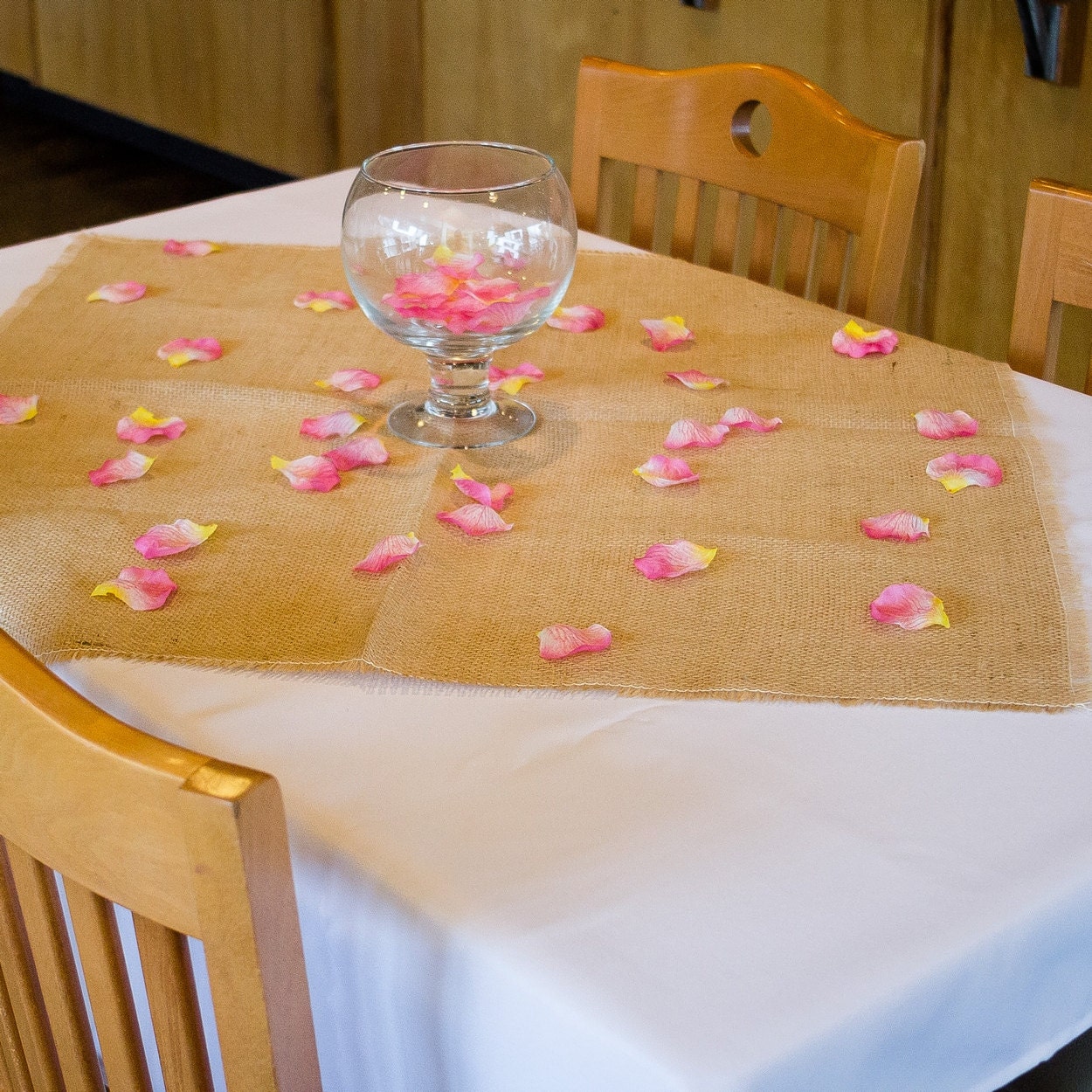 30 inch Square Burlap Table Overlays 6/pack Burlap Table