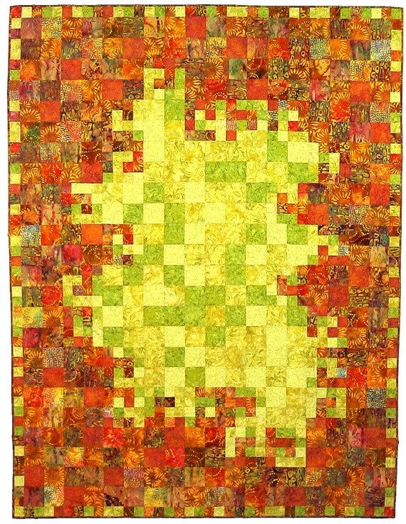 PDF Quilt Pattern Solar Flare Easy Quilt Pattern Instant