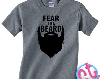 Fear The Beard T-Shirt- Mens Beard Funny Shirt Gift ...