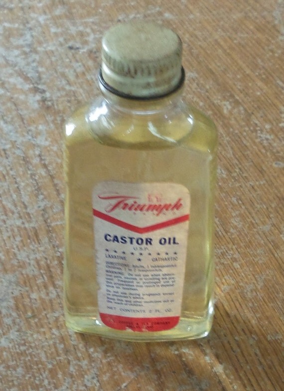 Triumph Castor Oil Bottle and Peirce Glass Medicine by Gwynafyr