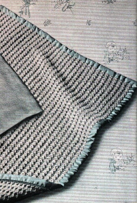 ePattern 1941 Vintage Knitting Pattern Sea Shell Afghan Baby