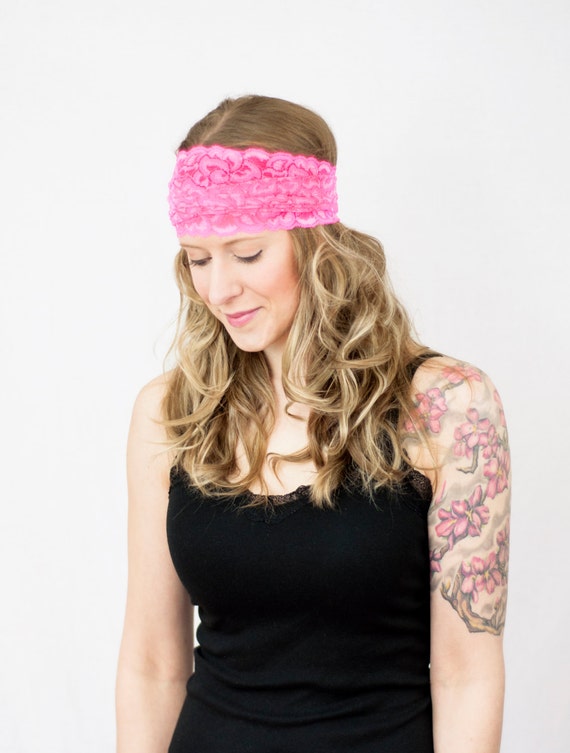 pink neon headband