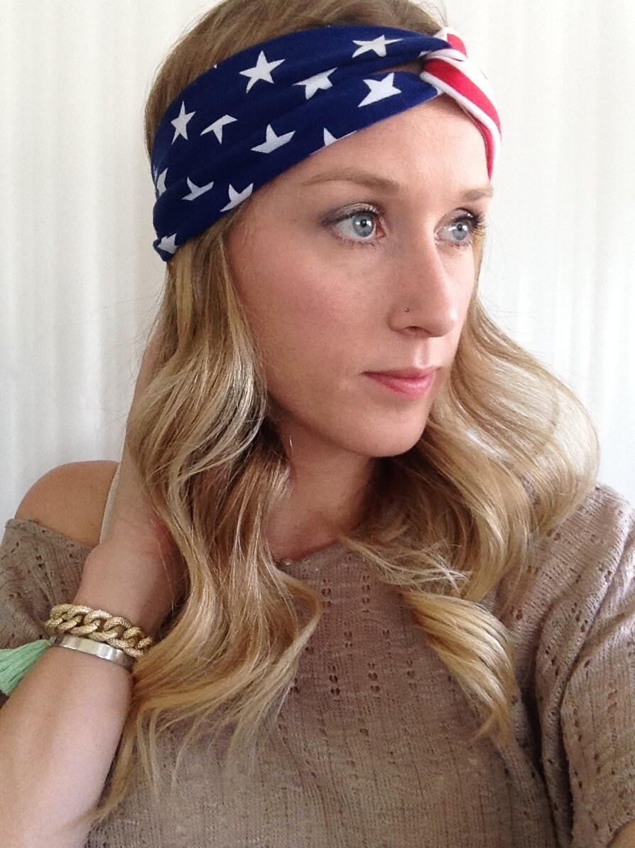 USA Turban Headband Baby USA Turban headband USA headband