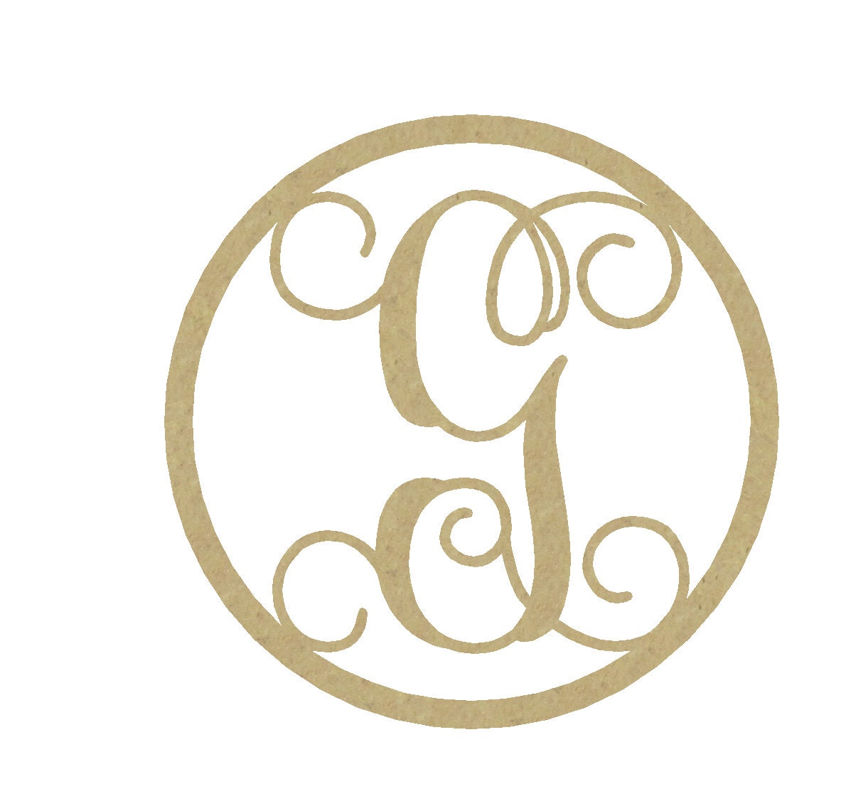 Wooden Monogram Letter G Large or Small Unfinished by Buildeez