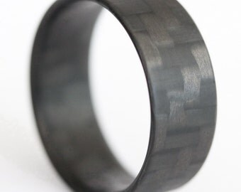 Twill Ultralight Carbon Fiber Ring, Minimalist Ring, Lightweight Ring
