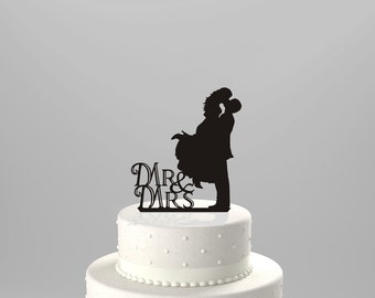 Exclusive Custom Silhouette Wedding  cake  topper  by 