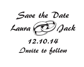 Custom Save the date stamp custom stamp Weddings