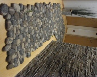 felt carpet supersoft pebbles - felt stone carpet, wool from sheep, lama, alpaka