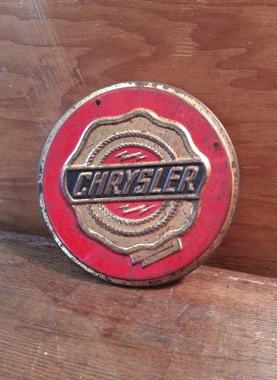 Vintage Toy Chrysler Emblem 1950s Tin Cereal by HeyDayClassics