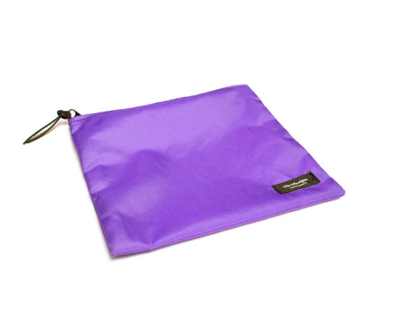 8x8 inch Purple basic nylon zipper pouch use for by Chiradesigns