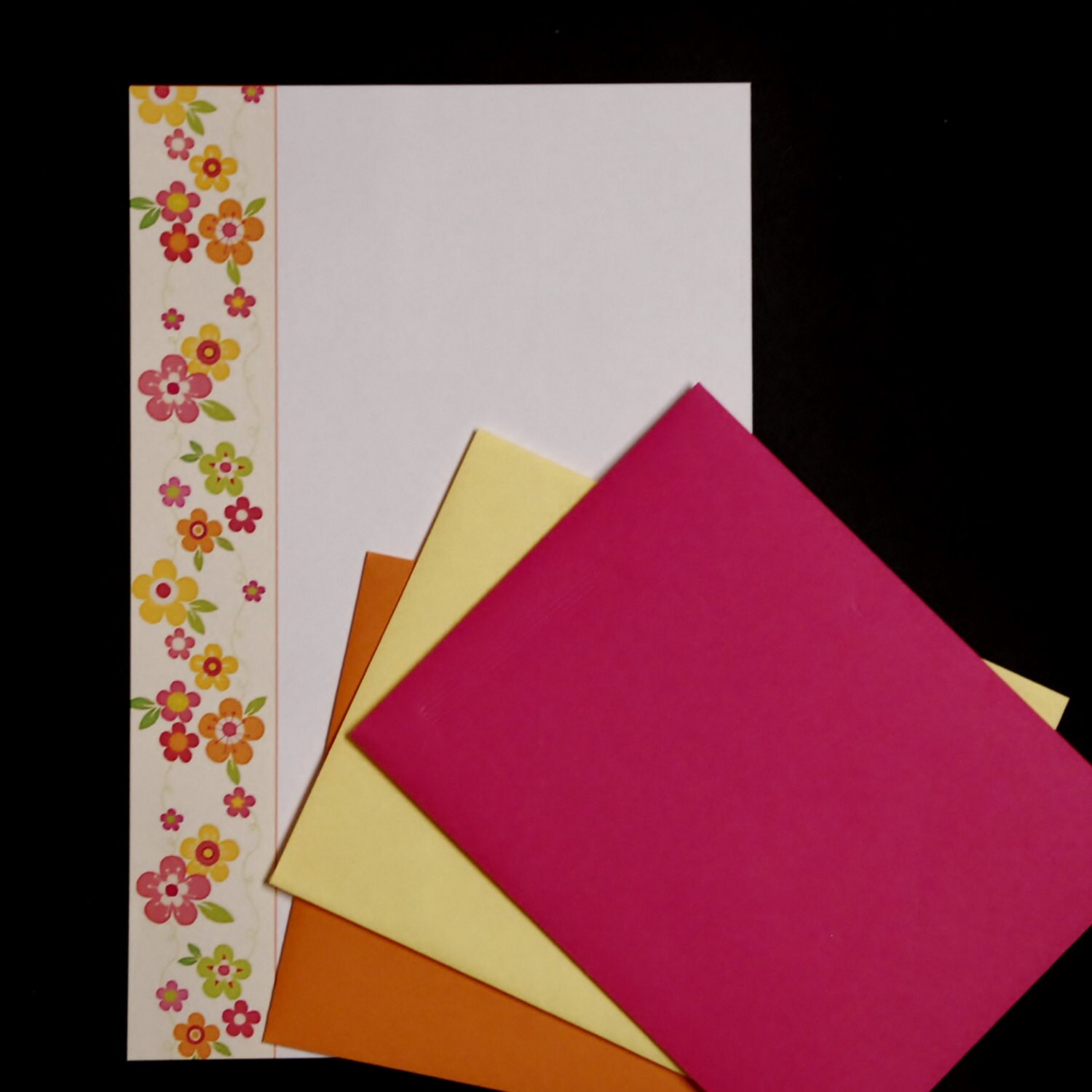 Summer Blooms fine stationery set letter writing set hand