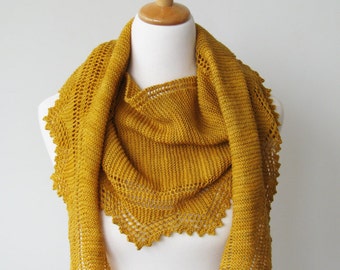 The Sea Dragon Shawl knitting pattern PDF instant download