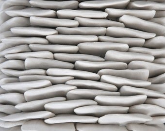 Oyster - Porcelain Micro Tile - Wall Tile Sculpture Wall Art