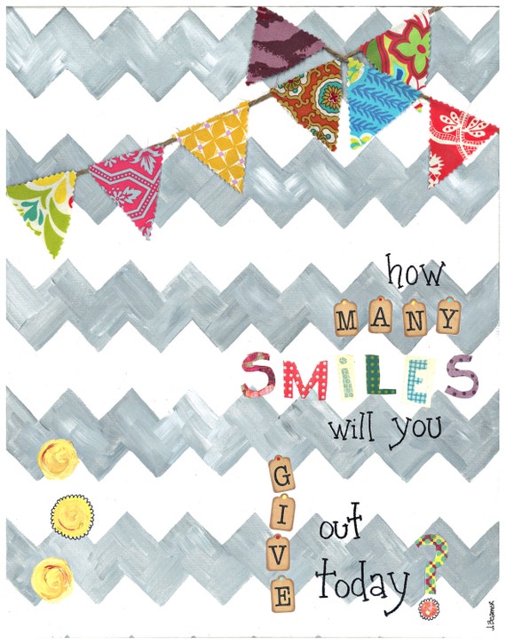 SMILES - 5x7 Wood Mounted Print