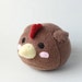 Handmade Plush Brown Chicken Kids Stuffed Toy