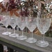 Vintage Stemware - Five Etched Glass Cordials/ Aperitifs