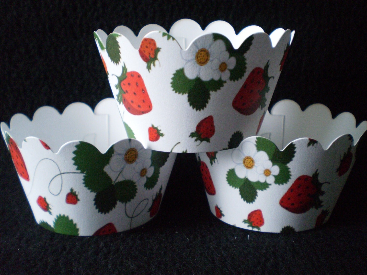Custom Strawberry Cupcake Wrappers 12