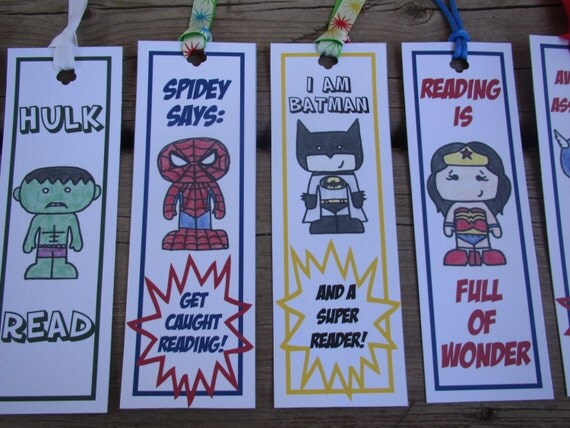 Spiderman bookmarks superhero instant download by CreaseStudio Spiderman bookmarks superhero instant download by CreaseStudio