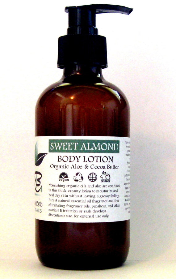 Sweet Almond Body Lotion By Rainwaterbotanicals On Etsy