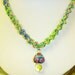 Colorful Spiral Hemp Necklace with Glass Fimo Yellow Mushroom Pendant handmade macrame jewelry hippie girls