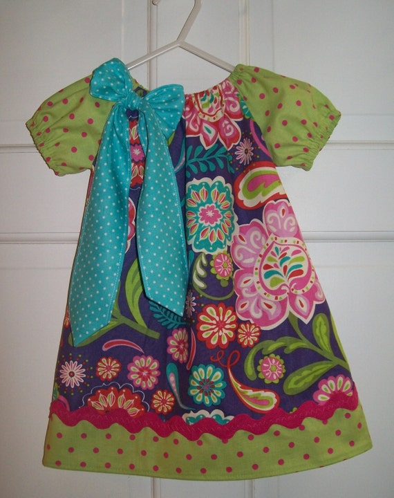 Items similar to Peasant Style Dress Custom made to order Size 2T, 3T ...