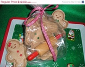 Christmas In July Sale Felt Play food Gingerbread cookie dough play set of 6 Il_170x135