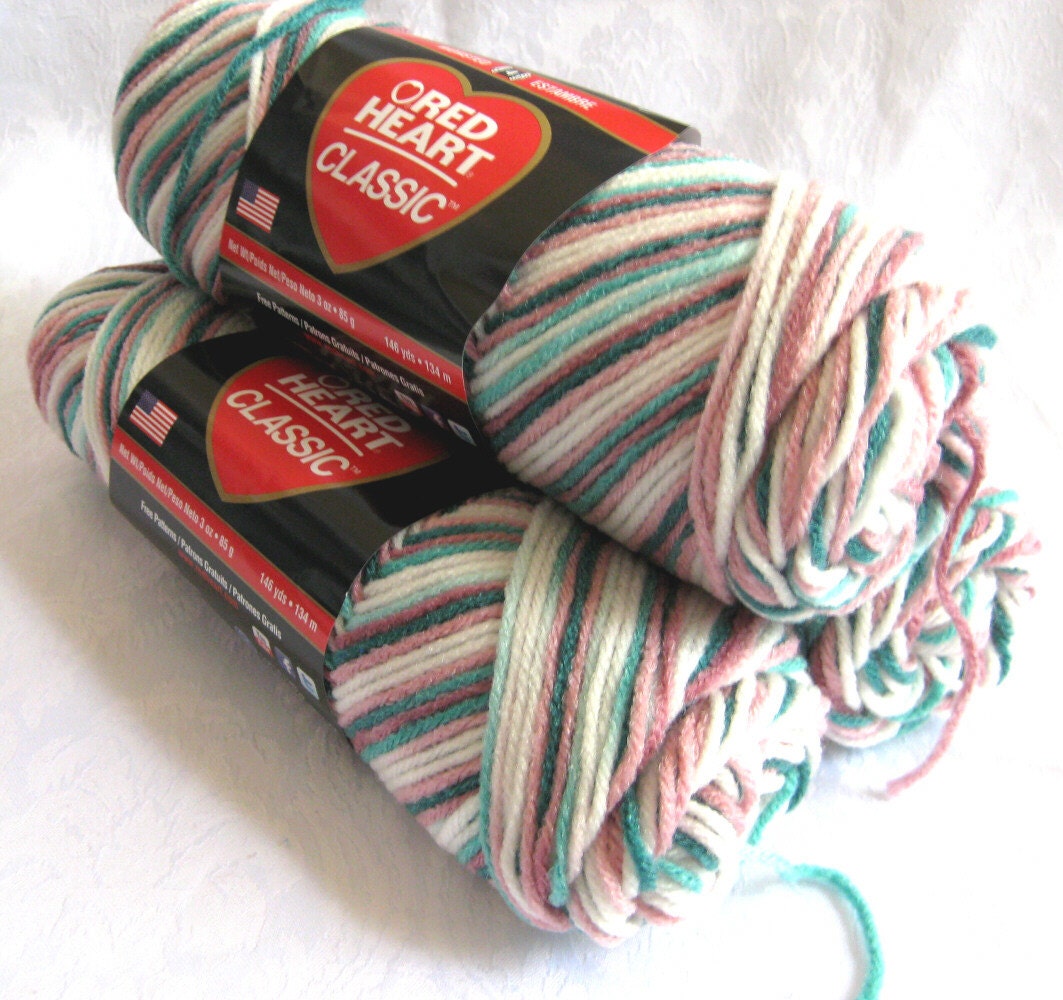 Red Heart Classic yarn RAMBLING ROSE worsted weight by crochetgal