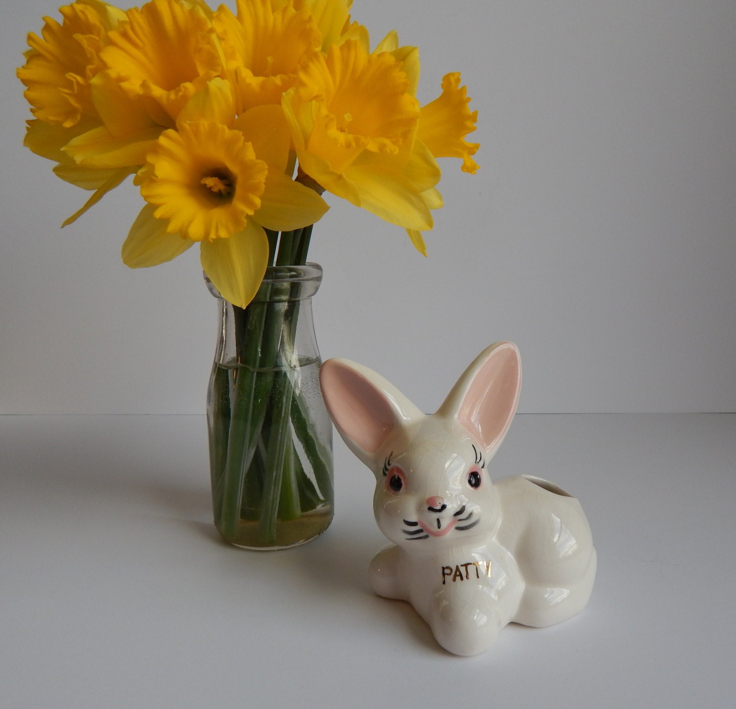 Vintage Easter Bunny Figurine by SolaChristine on Etsy