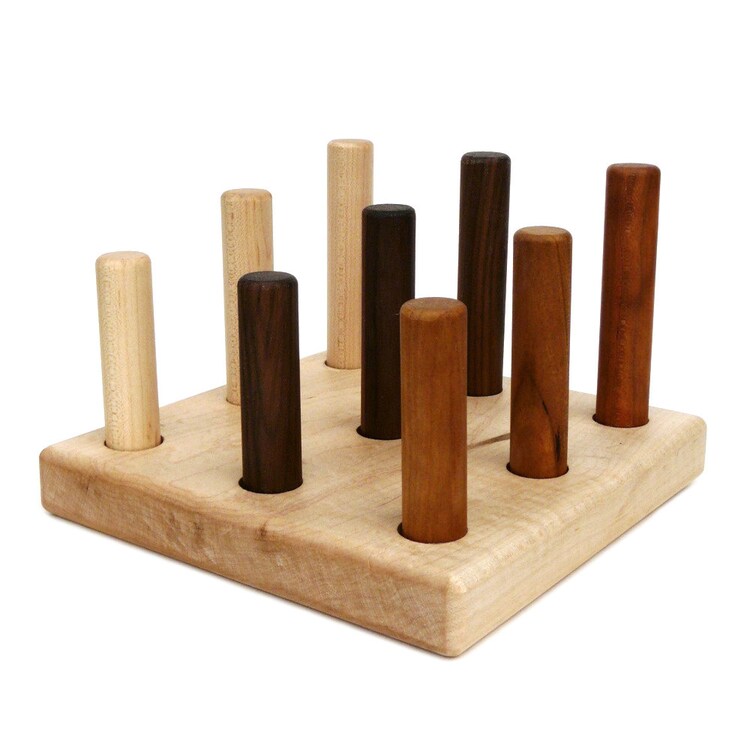 Peg Puzzle Developmental Toy by LittleSaplingToys on Etsy