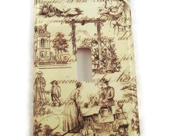 Light Switch Cover Wall Decor Light Switchplate Switch Plate in Toile (178S)