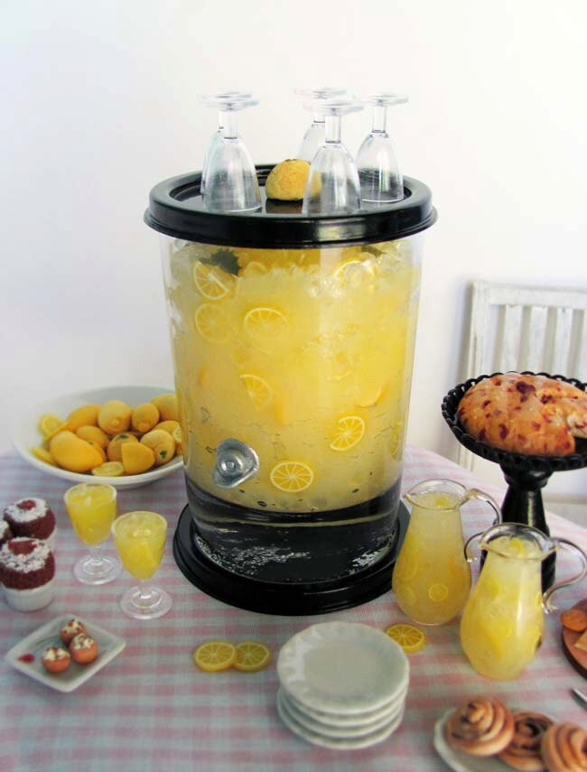 Lemonade Dispenser Buffet Set with Large GLASS Dispenser 5