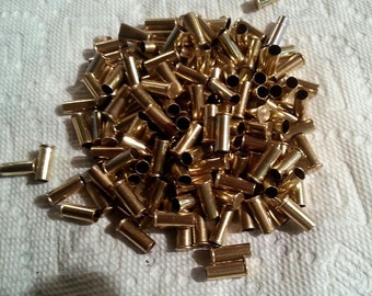 Bullet shell casing earrings or pendant blanks, 100 gold/brass .22 caliber Shell Casings for your jewelry needs..Lot 45