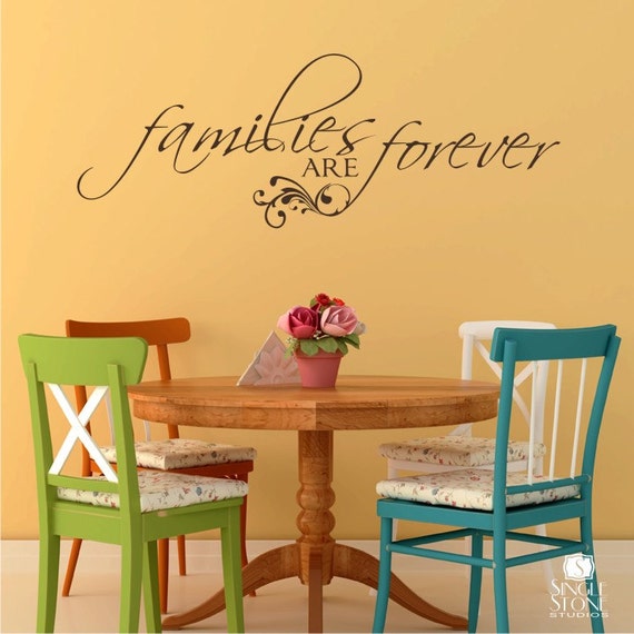 Families are Forever Wall Decal Quote Vinyl Text Stickers