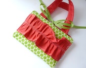 Crayon Bag - Kids Crayon Purse - Green and Pink