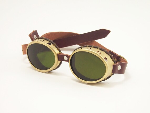 Real Brass Steampunk Goggles Sunglasses Larp Victorian Cosplay 