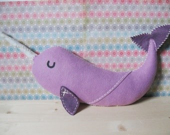 purple narwhal plush