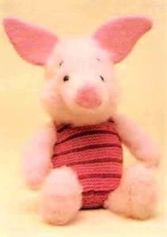Disney Piglet Toy Knitting Pattern with 2 extra by sammyseal