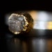 Hand Forged Rough Diamond 22k Gold Ring
