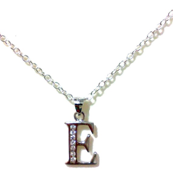 E silver necklace Clearance