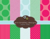 50% OFF SALE Preppy Digital Scrapbook Papers Personal and Commercial Use Prepster Medley Instant Download Il_170x135