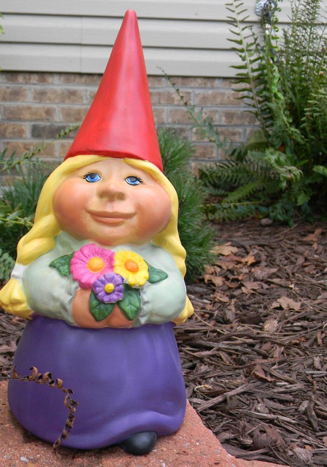 Garden Gnome Ceramic Lady Lisa Garden Gnome Female Wedding