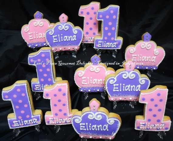 Princess 1st Birthday - 12 Cookies Il_570xn