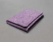 Wallet - plum herringbone